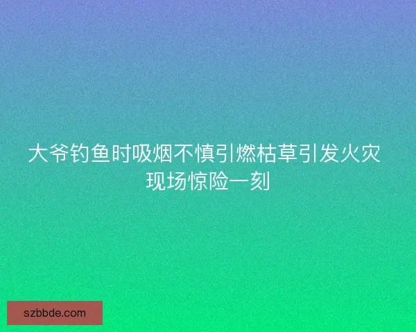 大爷钓鱼时吸烟不慎引燃枯草引发火灾 现场惊险一刻